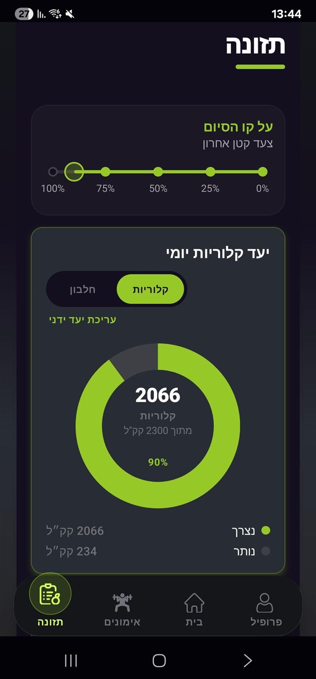 מסך תזונה: יעד קלוריות יומי וכמה נצרך